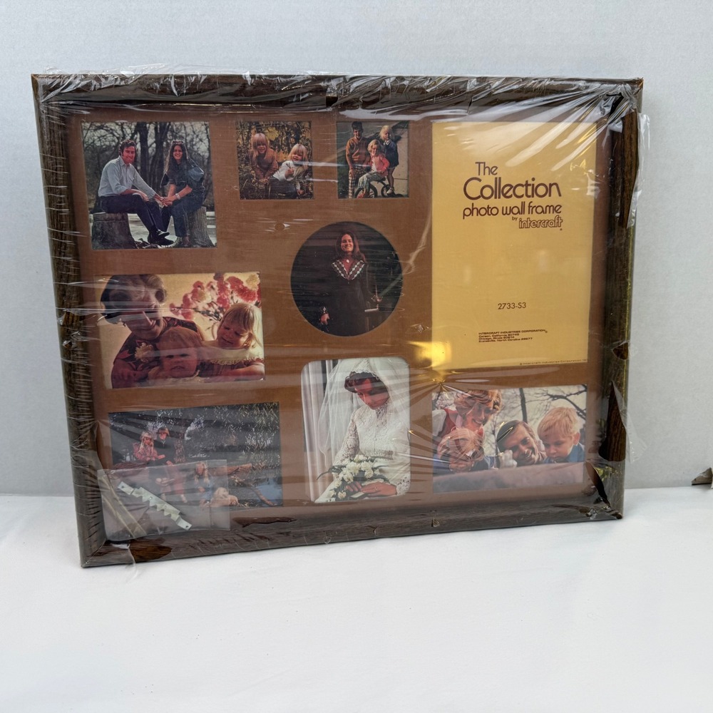 Intercraft The Collection Photo Wall Frame Vintage Wood Grain Collage 2733-S3